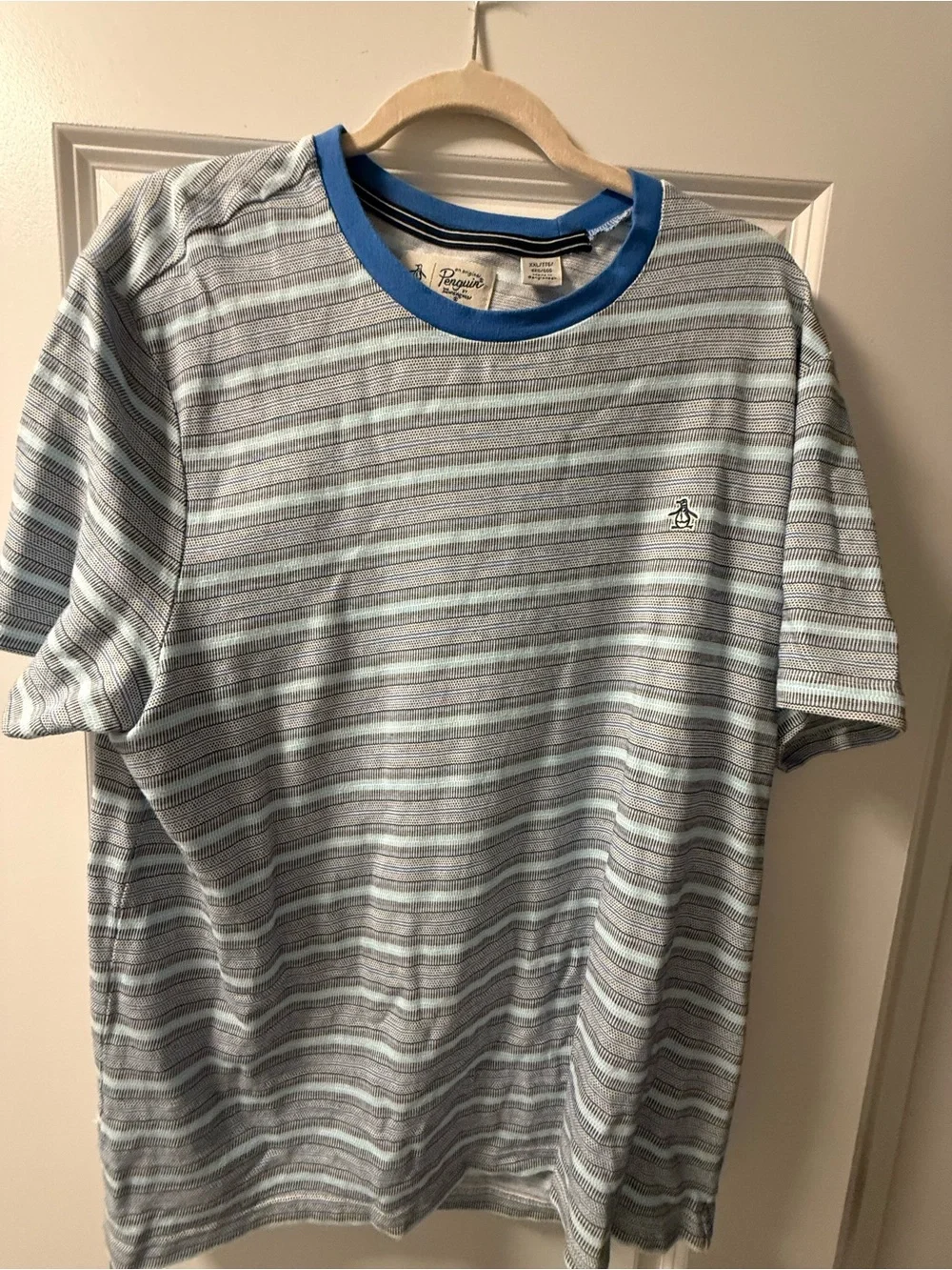 Original Penguin Blue Striped Short-Sleeve Crewneck Tee